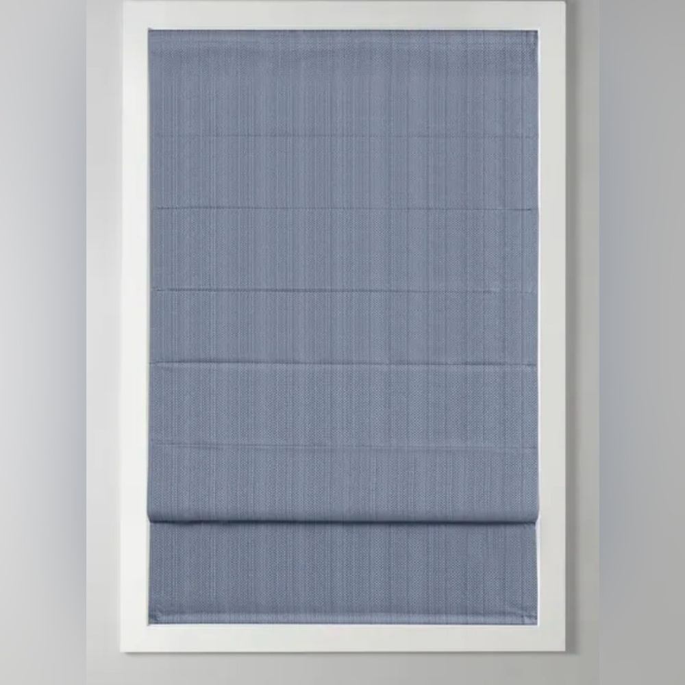 Madison Park Colm Basketweave Room Darkening Cordless Roman Shade Set of 2 27x62 - Picture 3 of 16